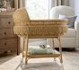 Scallop Wicker Bassinet &amp; Mattress Pad Set