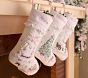 Pink Quilted Christmas Stocking Collection