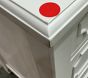 Open Box: Ava Regency 4-Drawer Dresser (41"W x 19"D) - Simply White. Brass