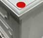 Open Box: Ava Regency 4-Drawer Dresser (41"W x 19"D) - Simply White. Brass
