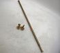 Open Box: Classic Steel Curtain Rod &amp; Finials (28"-48", 0.75") - Antique Brass