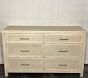 Open Box: Camden 6 Drawer Dresser (56"W x 19"D) - Sandstone, Black