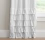 Evelyn Linen Blend Ruffle Bottom Blackout Curtain