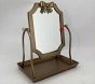 Open Box: Ava Tabletop Mirror With Tray - Antique Brass