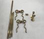 Open Box: LoveShackFancy Bow Single Curtain Rod, Small (28-48") - Brass