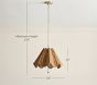 Chris Loves Julia Ruffle Rattan Chandelier (16")