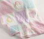 Unicorn Recycled Heirloom Sherpa-Backed Patchwork Knit Baby Blanket