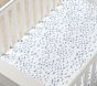 Watercolor Whale Organic Cotton Crib Fitted Sheet