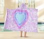 Tie-Dye Heart Kid Beach Hooded Towel UPF 50+