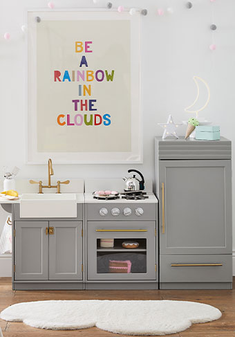 Toy Kitchen Accessories Play Food Cooking Sets Pottery Barn Kids Inspiration for a kitchen colour scheme in light grey and blush pink from little greene. toy kitchen accessories play food
