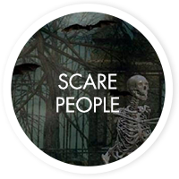 Scare people