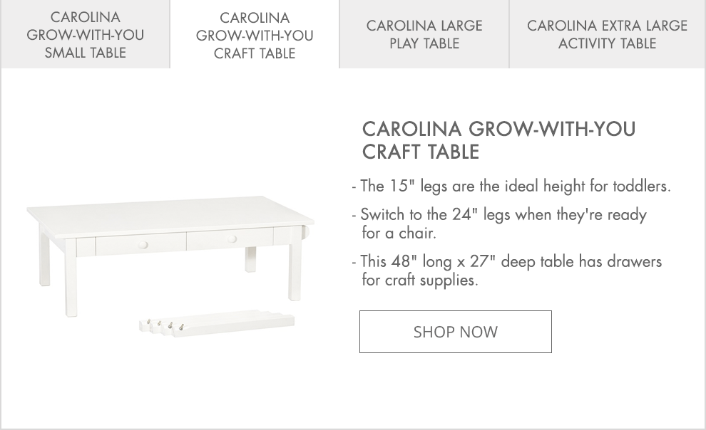 Carolina Grow-With-You Craft Table