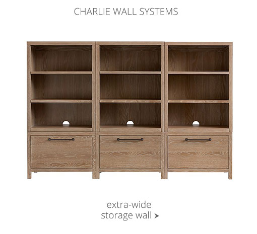 Charlie Extra-Wide Storage Wall