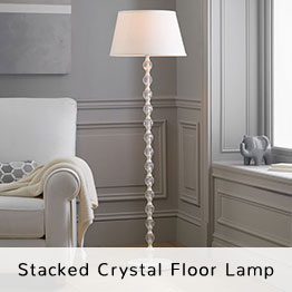 stacked crystal floor lamp