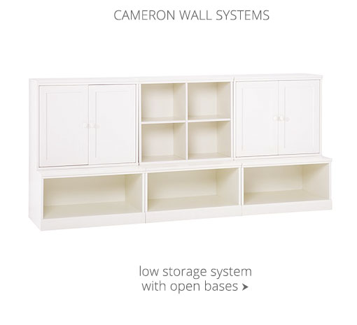 Cameron Low Storage System with Open Bases
