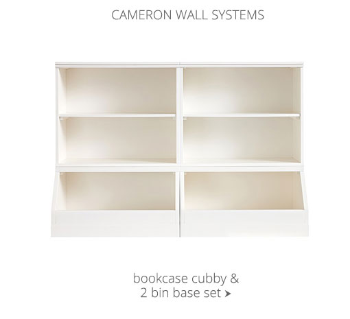 Cameron Bookcase Cubby & 2 bin base set