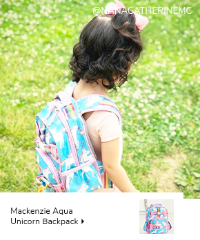 Mackenzie Aqua Unicorn Backpack