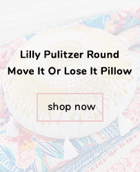 Lilly Pulitzer Round Move It Or Lose It Pillow