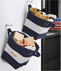 Rugby Stripe Storage Bins