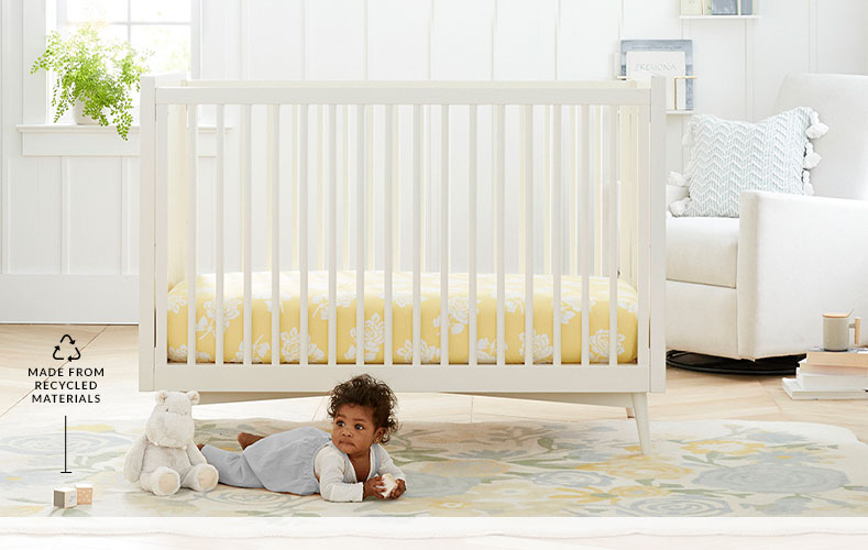 Bring the blooms inside with a quality rug made from recycled materials.