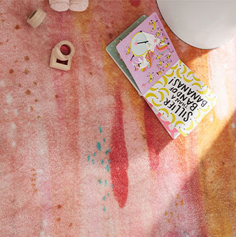 shop EttaVee painterly rug