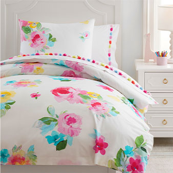 shop the bright bouquet organic duvet cover