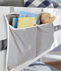 Gray Over the Bed Storage