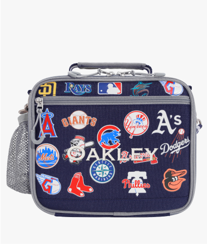 Front-facing image of Mackenzie Adaptive Lunch Box in MLB Teams print.