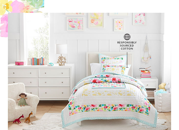 hope for flowers by Tracy Reese, recycled materials bed covers