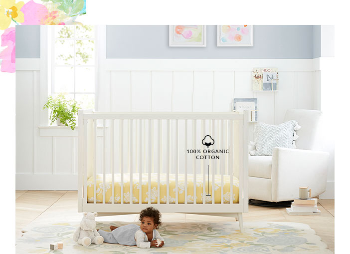 hope for flowers by Tracy Reese, organic cotton crib sheets