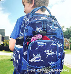 Mackenzie Blue Glow-in-the-Dark Shark Backpack