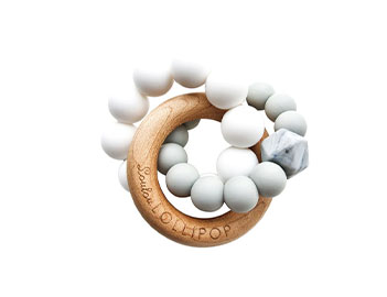 Loulou Lollipop Trinity Silicone and Wood Teethers