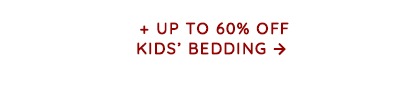Up to 60% off kids' bedding