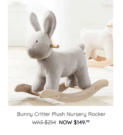 Bunny Critter Plush Nursery Rocker