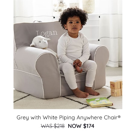 Grey with White Piping Anywhere Chair®
