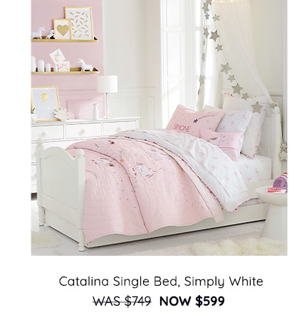 Catalina Single Bed, Simply White