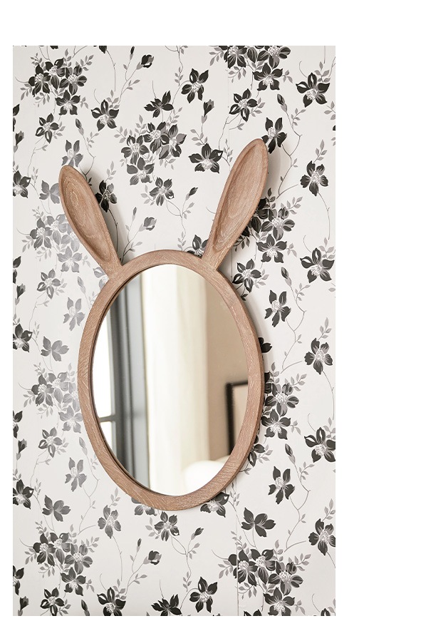 Emily & Meritt Wood Bunny Mirror