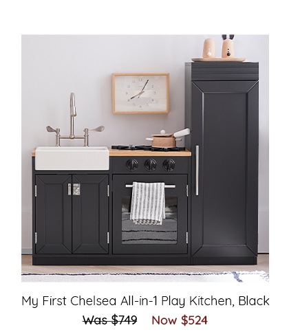 My First Chelsea All-in-1 Play Kitchen, Black