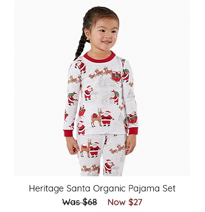 Heritage Santa Organic Pajama Set