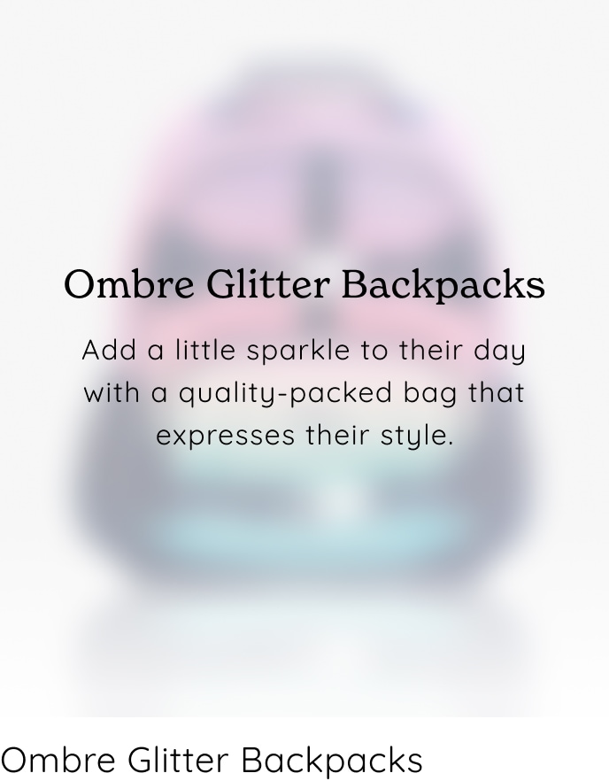 Ombre Glitter Backpacks