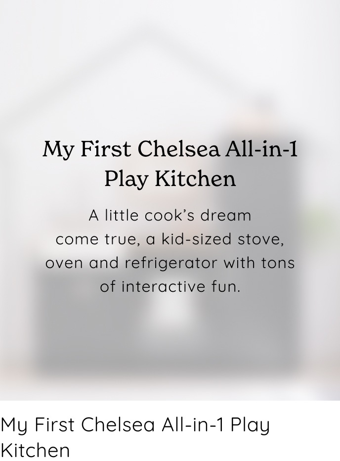 My First Chelsea All-in-1 Play Kitchen, Black