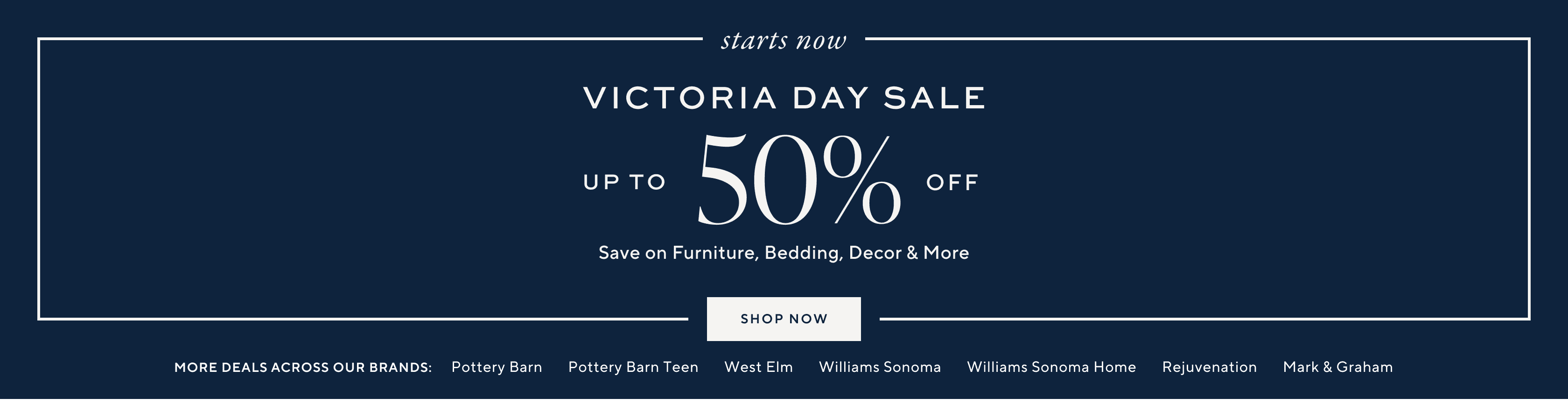 Victoria Day Sale! Up to 50% off