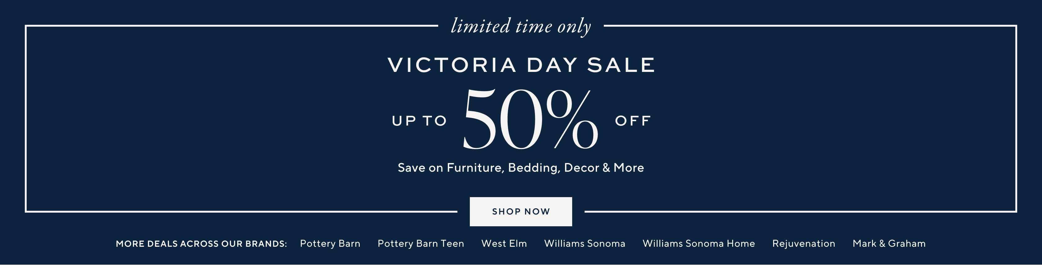 Victoria Day Sale! Up to 50% off