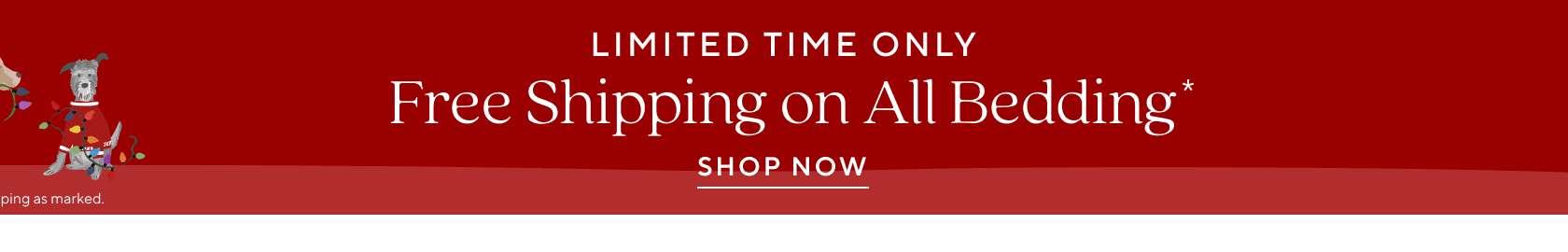 Free Shipping on All Bedding