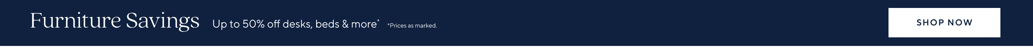 Furniture Savings: Up to 50% off