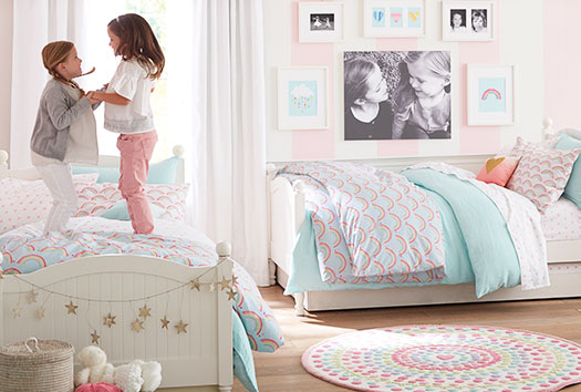 pottery barn rainbow bedding