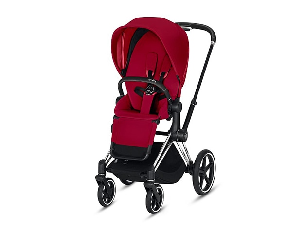 red lightweight stroller