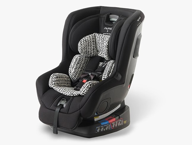 Black patterned convertible car seat