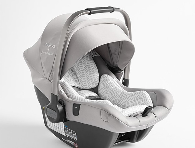 Grey infant car seat