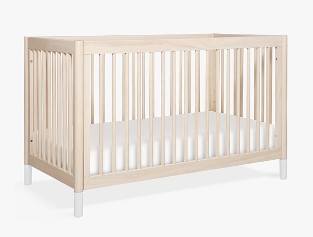 light wood convertible crib